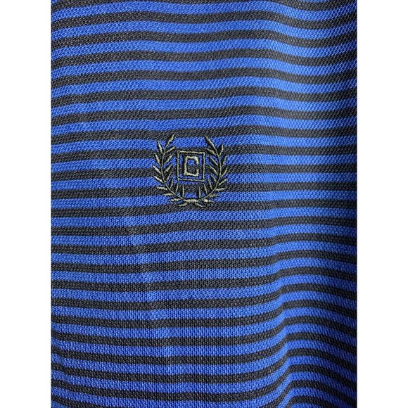 Chaps Blue Black Stripe Polo L - Picture 4 of 4